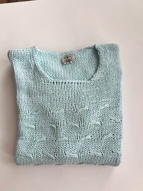 Vintage Lalique Knit Short-Sleeve Sweater